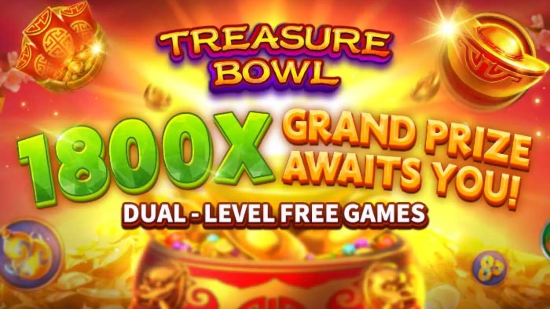Multiplicadores Treasure Bowl hoppg - 7777x Máximo com Tigela Dourada